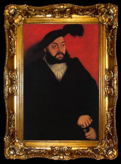 framed  Lucas  Cranach John, Duke of Saxony, ta009-2